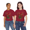 Wildflowers and Red Roses, Graphic T-Shirts for Women, Floral Shirt, Womens Short Sleeve, Ladies Graphic Tees #5131TTS