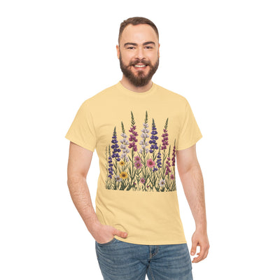 Wildflowers, Graphic T-Shirts for Women, Floral Shirt, Womens Short Sleeve, Ladies Graphic Tees #5124TTS