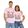 Wildflowers and Pink Roses, Graphic T-Shirts for Women, Floral Shirt, Womens Short Sleeve, Ladies Graphic Tees #5023TTS