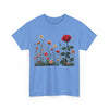Wildflowers and a Red Rose, Graphic T-Shirts for Women, Floral Shirt, Womens Short Sleeve, Ladies Graphic Tees #5008TTS