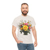 Wildflowers and Pink & Yellow Roses, Graphic T-Shirts for Women, Floral Shirt, Womens Short Sleeve, Ladies Graphic Tees #5143TTS