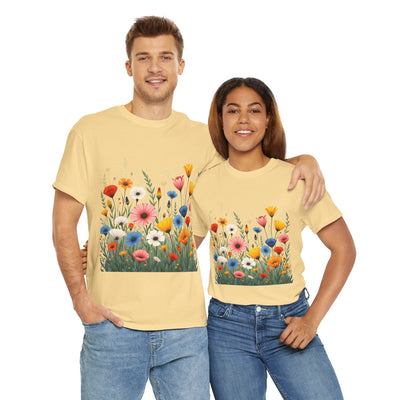 Wildflowers, Graphic T-Shirts for Women, Floral Shirt, Womens Short Sleeve, Ladies Graphic Tees #5108TTS