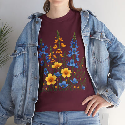 Wildflowers, Graphic T-Shirts for Women, Floral Shirt, Womens Short Sleeve, Ladies Graphic Tees #5121TTS