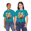 Wildflowers and Pink & Yellow Roses, Graphic T-Shirts for Women, Floral Shirt, Womens Short Sleeve, Ladies Graphic Tees #5136TTS