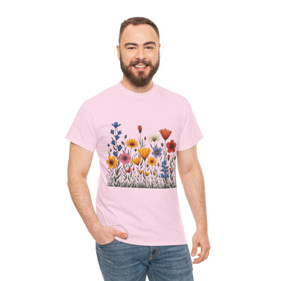 Wildflowers, Graphic T-Shirts for Women, Floral Shirt, Womens Short Sleeve, Ladies Graphic Tees #5116TTS