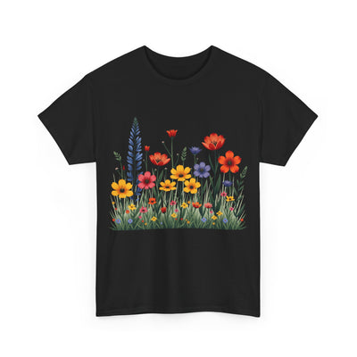 Wildflowers, Graphic T-Shirts for Women, Floral Shirt, Womens Short Sleeve, Ladies Graphic Tees #5117TTS
