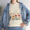 Wildflowers, Graphic T-Shirts for Women, Floral Shirt, Womens Short Sleeve, Ladies Graphic Tees #5113TTS