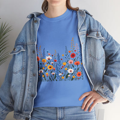 Wildflowers, Graphic T-Shirts for Women, Floral Shirt, Womens Short Sleeve, Ladies Graphic Tees #5107TTS