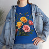 Wildflowers and Pink & Yellow Roses, Graphic T-Shirts for Women, Floral Shirt, Womens Short Sleeve, Ladies Graphic Tees #5149TTS