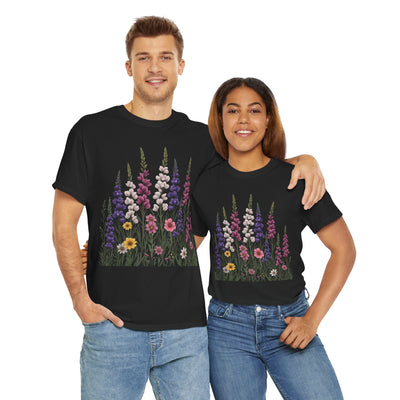 Wildflowers, Graphic T-Shirts for Women, Floral Shirt, Womens Short Sleeve, Ladies Graphic Tees #5124TTS
