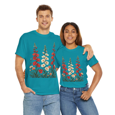 Wildflowers, Graphic T-Shirts for Women, Floral Shirt, Womens Short Sleeve, Ladies Graphic Tees #5123TTS