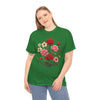 Wildflowers and Pink & Red Roses, Graphic T-Shirts for Women, Floral Shirt, Womens Short Sleeve, Ladies Graphic Tees #5134TTS