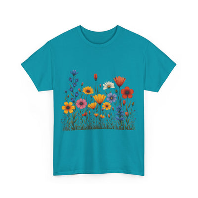 Wildflowers, Graphic T-Shirts for Women, Floral Shirt, Womens Short Sleeve, Ladies Graphic Tees #5116TTS
