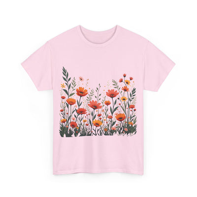 Wildflowers, Graphic T-Shirts for Women, Floral Shirt, Womens Short Sleeve, Ladies Graphic Tees #5102TTS