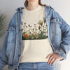 Wildflowers and White Roses, Graphic T-Shirts for Women, Floral Shirt, Womens Short Sleeve, Ladies Graphic Tees #5039TTS