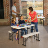 LIFETIME 80373 Portable Folding Camping RV Picnic Table and Bench Set, Almond