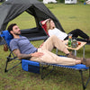 KingCamp Chaise Camping Lounge Chair Outdoor, 1-Pack, Blue