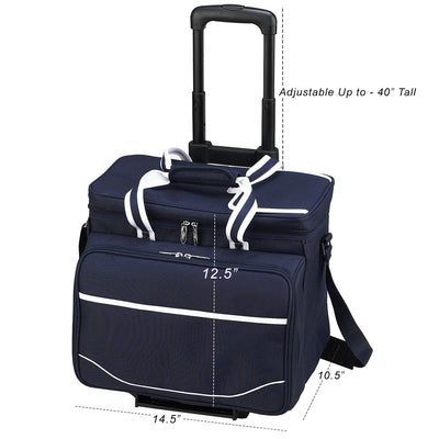 Picnic at Ascotpicnic basket with Dimensions blue