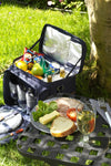 blue Picnic at Ascot  picnic basket on the Grass