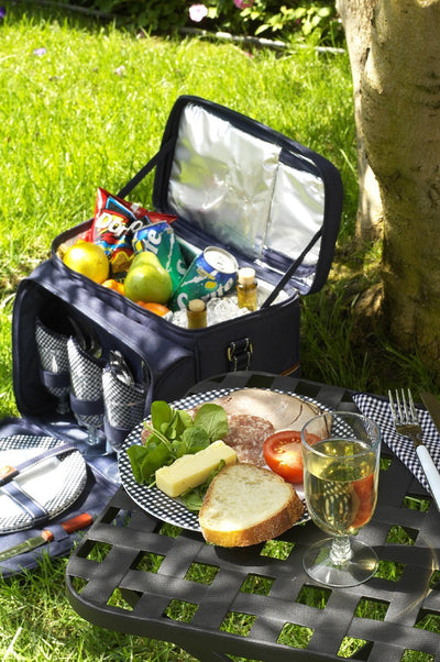 blue Picnic at Ascotpicnic basket on the Grass