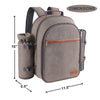 brown pickni basket backpack closed with dimensions