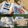 natural wicker picknic basket for 4 people open 4 views