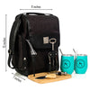 picnic basket wing holder backpack black with board