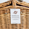 wicker picnic basket closed view from side