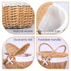 wicker picnic basket four views